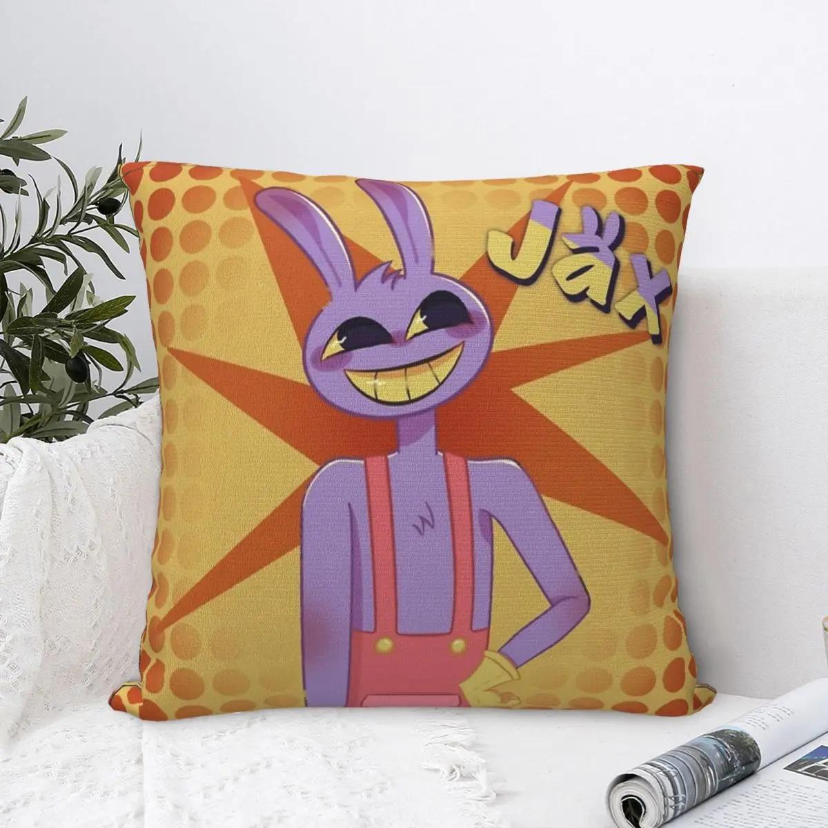 Jessica Chen Unisex The Amazing Digital Circus Tadc Jax Square Pillow Case Polyester Decorative Pillow Tadcjax Pomni Vintage Pillowcase
