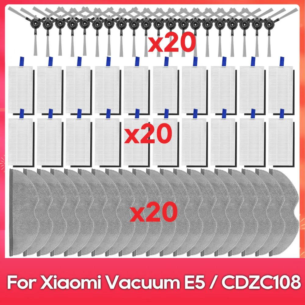 Fit for Xiaomi Robot Vacuum E5 / C108 / CDZC108 / BHR7969EU Side Brush Mop Filter Robot Vacuum Cleaner Accessory Spare Parts