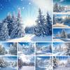 Yeele Photography Backdrop Winter Forest Snow Scenery Large Hanging Banner Pine Trees Kid Aldult Portrait Decor Photo Background