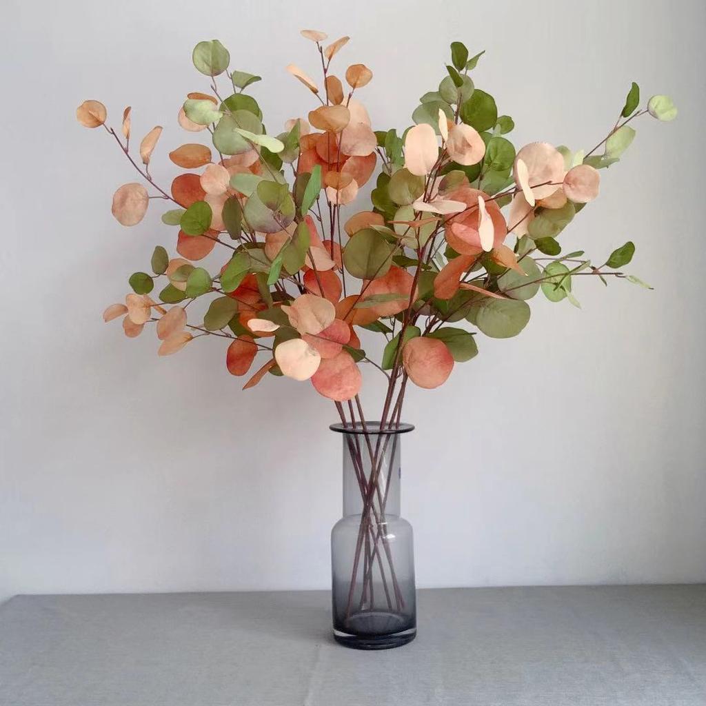Simulated Apple Leaves Eucalyptus Artificial Flower Branches Home Soft Decoration Wedding Hall Layout Silk Flower Arrangement