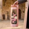 10 Stück Griff Papierblumen Strauß Box Transparent Stofftier Verpackungsbox Blumenverpackung