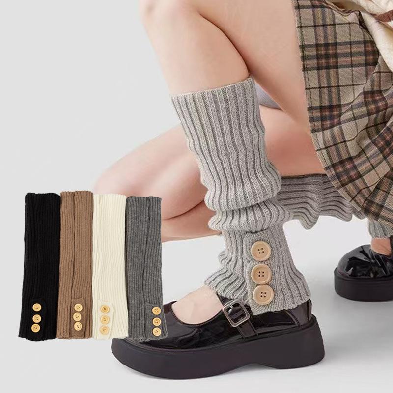 Y2K Scaldamuscoli invernali Soffici accessori Goth Gothic Lolita Calzini lunghi in maglia Scaldamuscoli da donna Calzino da donna Legging elegante gotico
