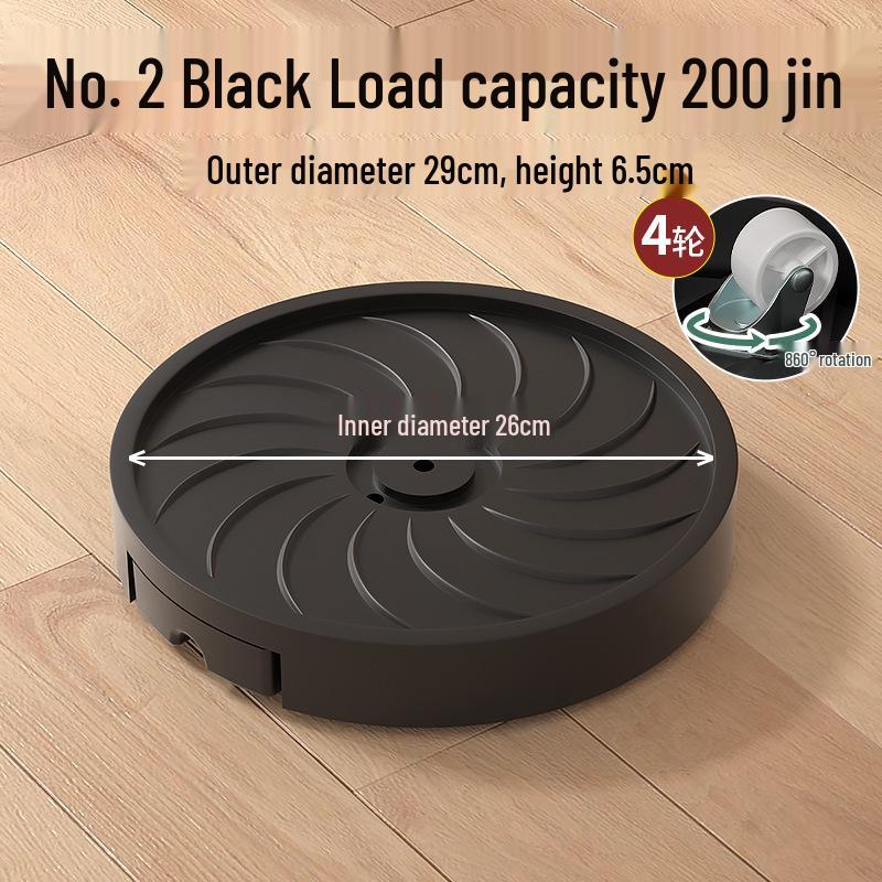 Large Flower Pot Mobile Tray with Hidden Wheels, High Load Capacity, Thickened Plastic