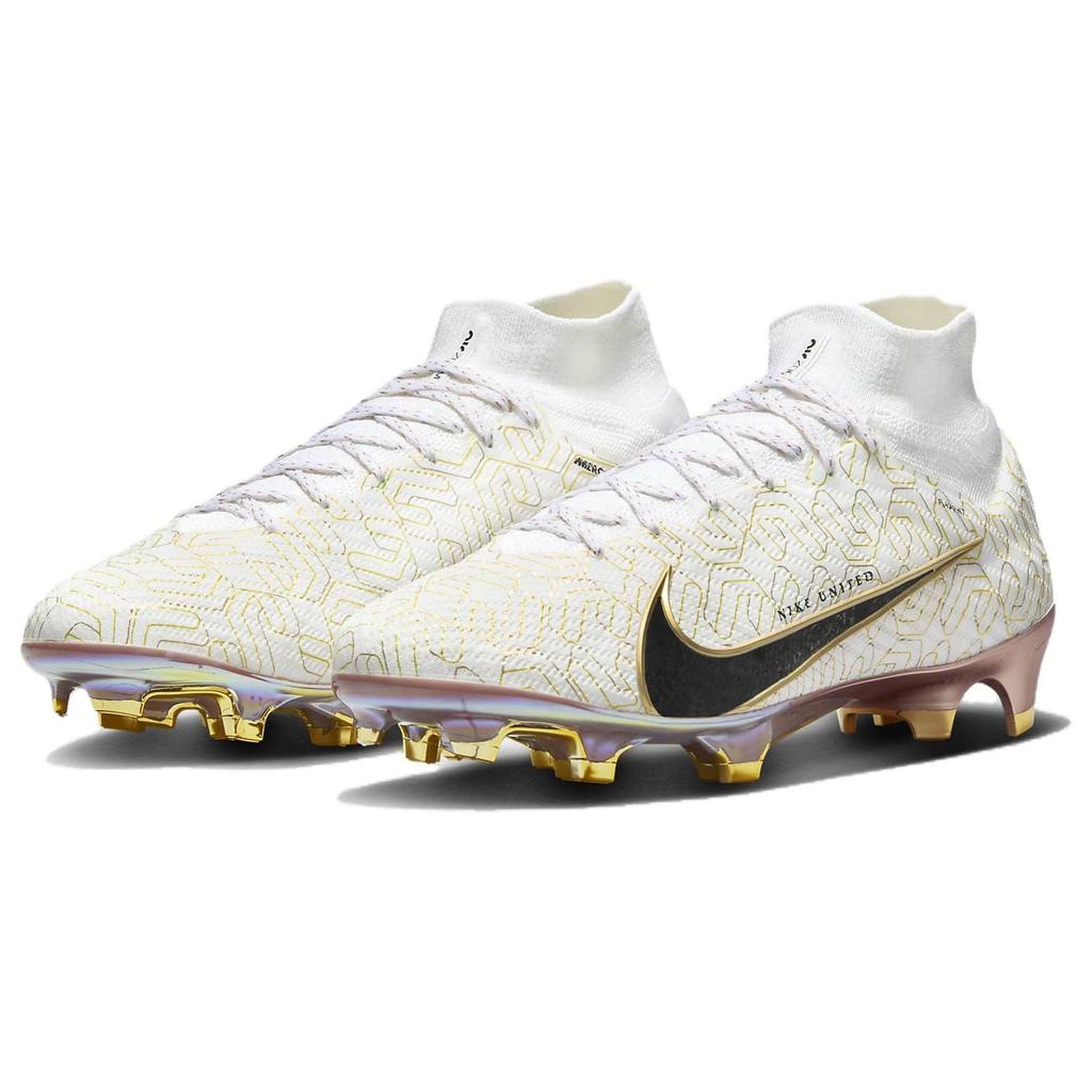Nike Zoom Mercurial Superfly 9 Elite FG United Golden Pack Pánské kopačky Bílá Metalická zlatá Černá HJ0707-100
