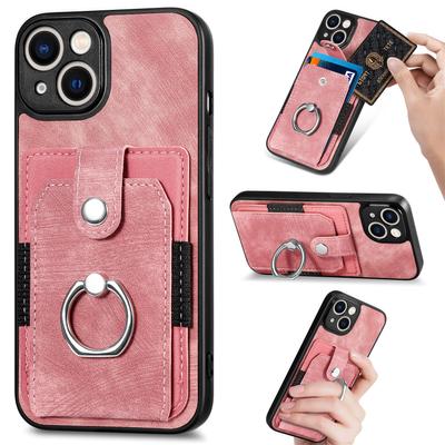 Kickstand Ring Leather Card Holder Case For Iphone 14 Pro Max 13 11 12 15 Pro 14 Plus Iphone13 Iphone15 Phone Accessories Cover
