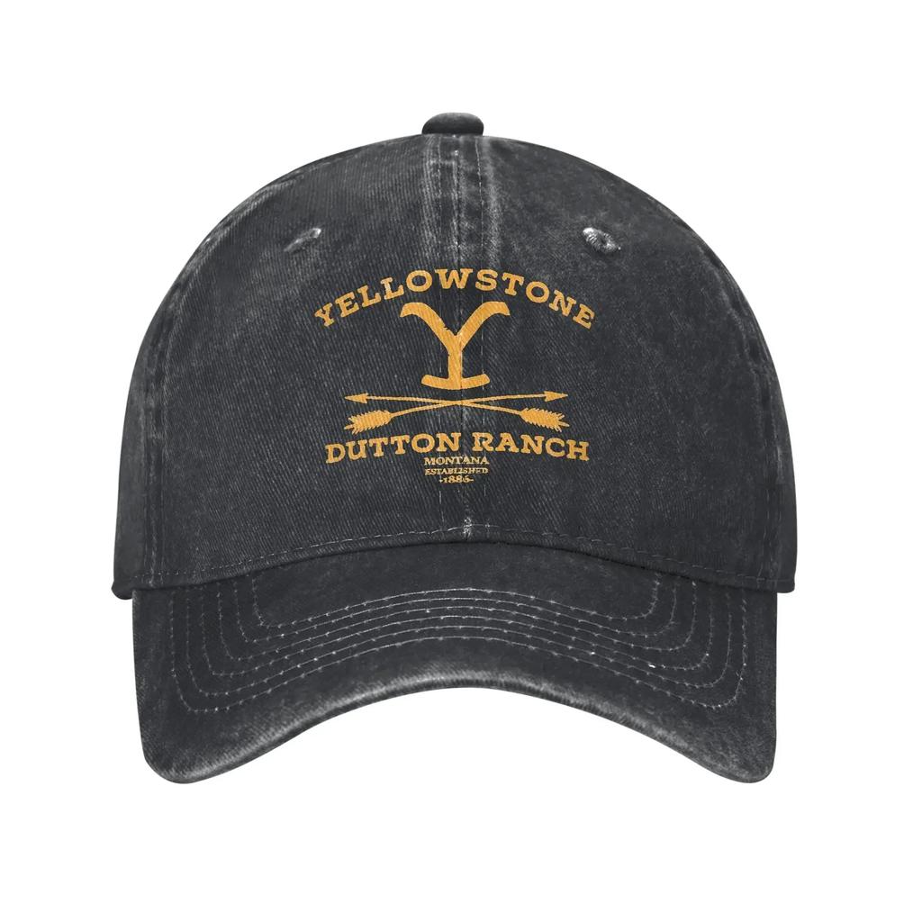 Ayellowstone Dutton Ranch Vintage Brand Baseball Caps Distressed Washed Caps Hat Outdoor Activities Adjustable Fit Sun Cap
