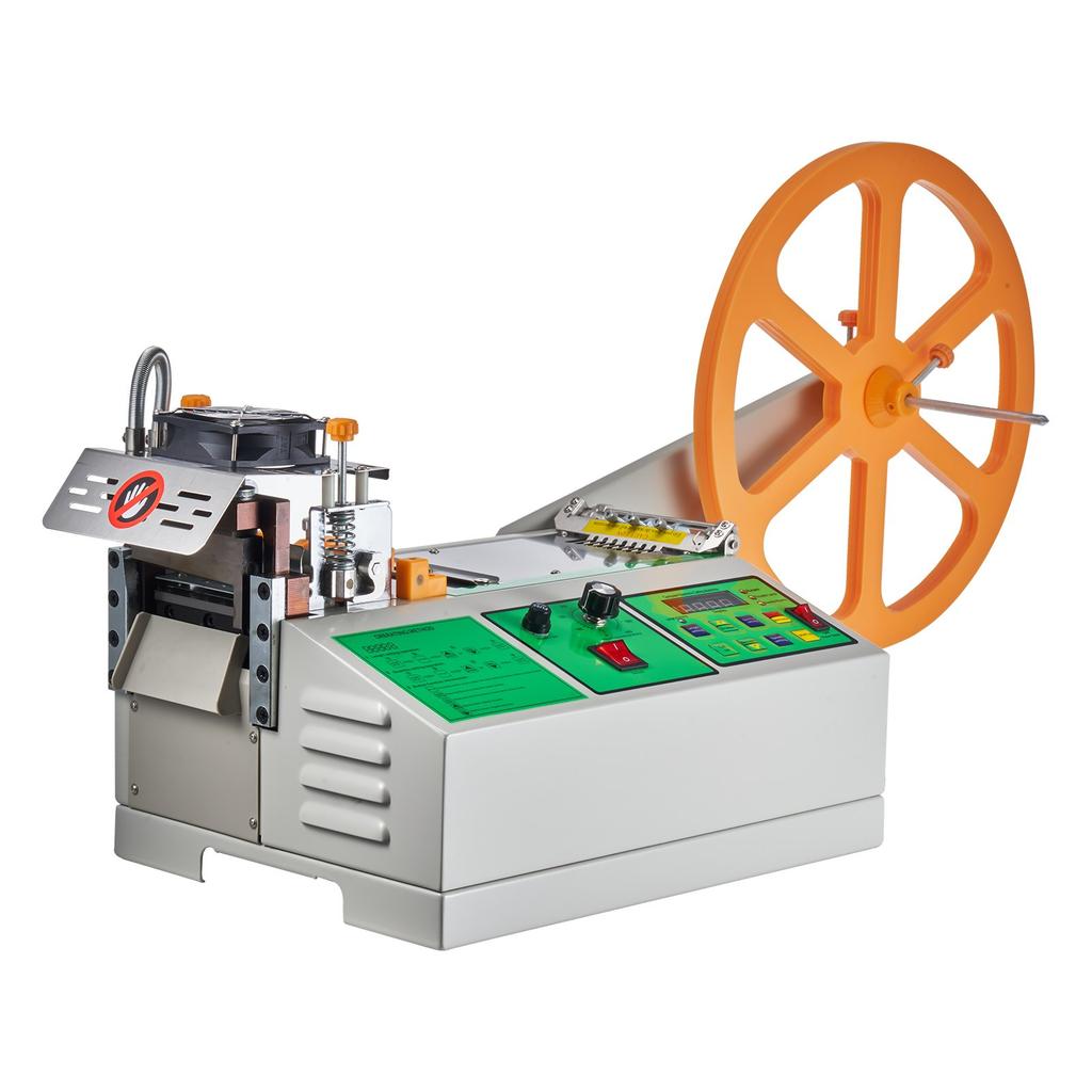 VEVOR Automatic Webbing Cutting Machine, Hot and Cold Ribbon Cutting Machine with Adjustable Temperature and LCD Display
