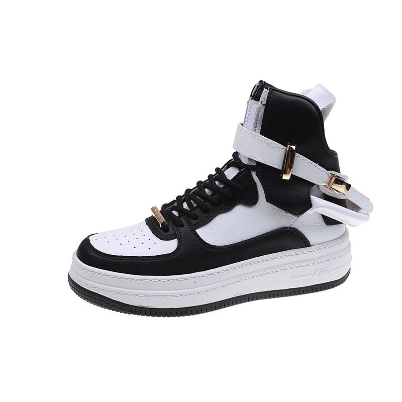 Women White Sneakers High Top Womens Platform Vulcanized Shoes Tenis Feminino 2024 Fashion Casual Women Walking Flats Lace-Up