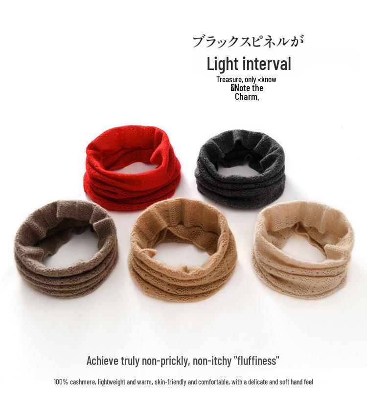 Unisex 100% Cashmere Neck Warmer: Soft, Warm, Versatile, Windproof Knitted Pullover Snood for Cervical Spine Protection
