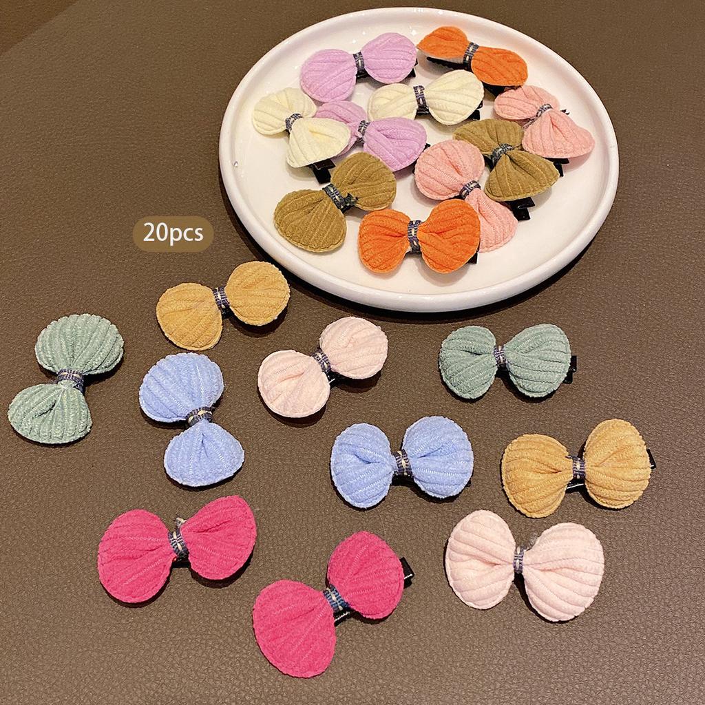 20 Fabric Bow Hair Clips, Cute, Colorful, Random Hair Accessories