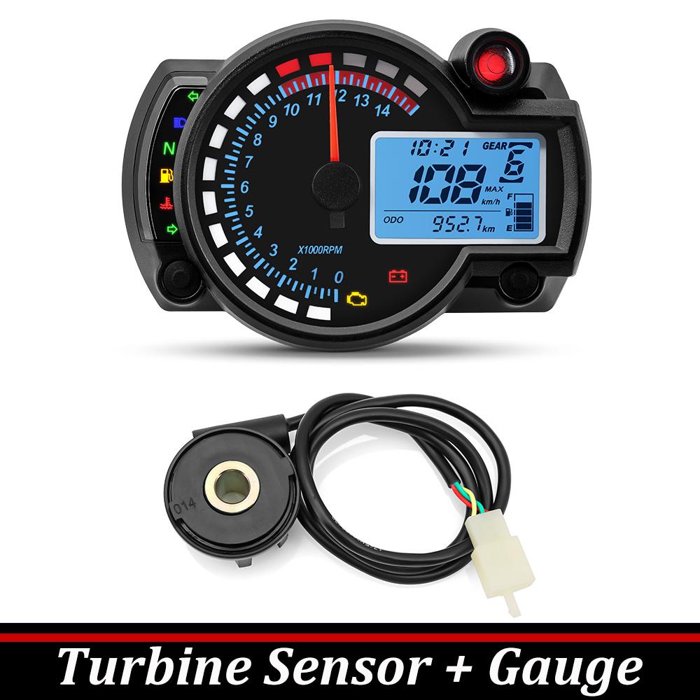 12V Universal 7 Color Backlight Motorcycle Speedometer Tachometer RPM Odometer Panel Dashboard for Honda Suzuki Yamaha Kawasaki
