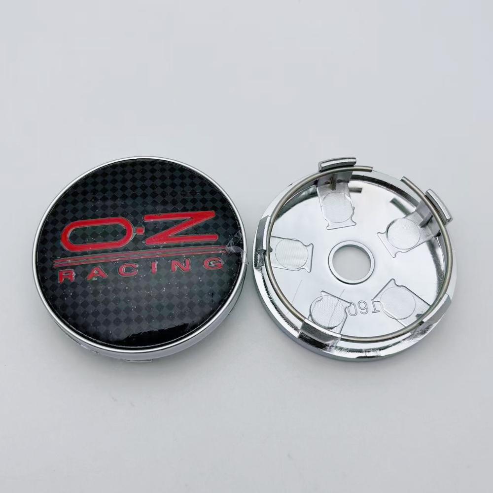 4Pcs 60mm Car Wheel Center Caps With OZ O.Z Racing Logo Emblem Badge Wheel Hubcaps Auto Rim Hub Cover Car Accessories