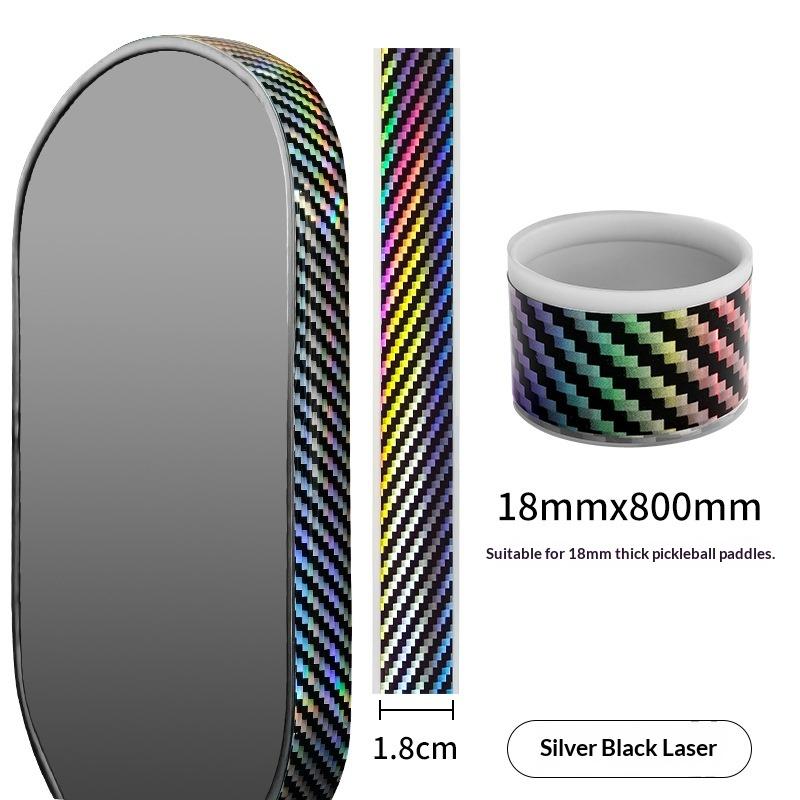 Laser Pickleball Paddle Protection Tape Paddle Head Edge Guard Racket Edge Curved Frame Protection Laser Tape For Sports Pad