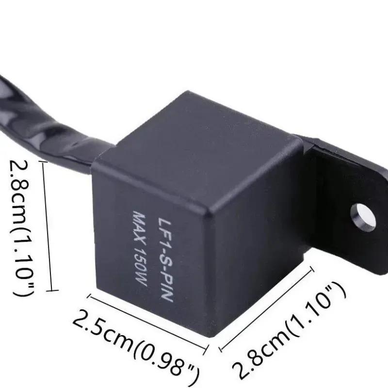 LED Flash Relay 150W 12A 2Pin Electronic  for Motorcycle Motor Turn Signal Bulb NEW TRD for Hyper Flash
