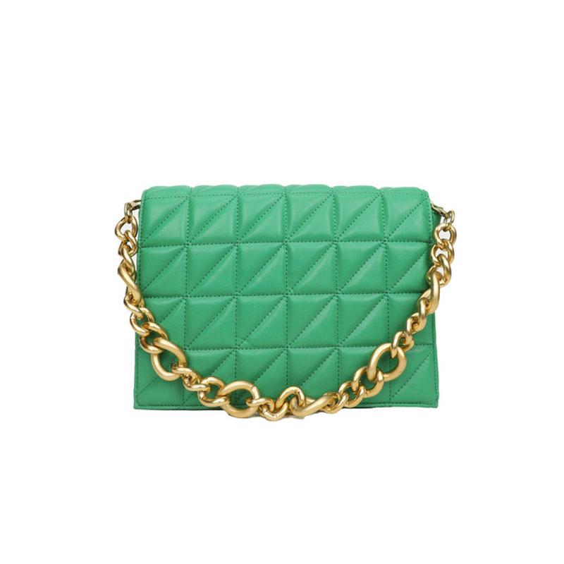 Soft Gold Metal Chain Pu Leather Armpit Retro Shoulder Small Square Bag Top Quality Luxury Brand Crossbody Bag For Woman