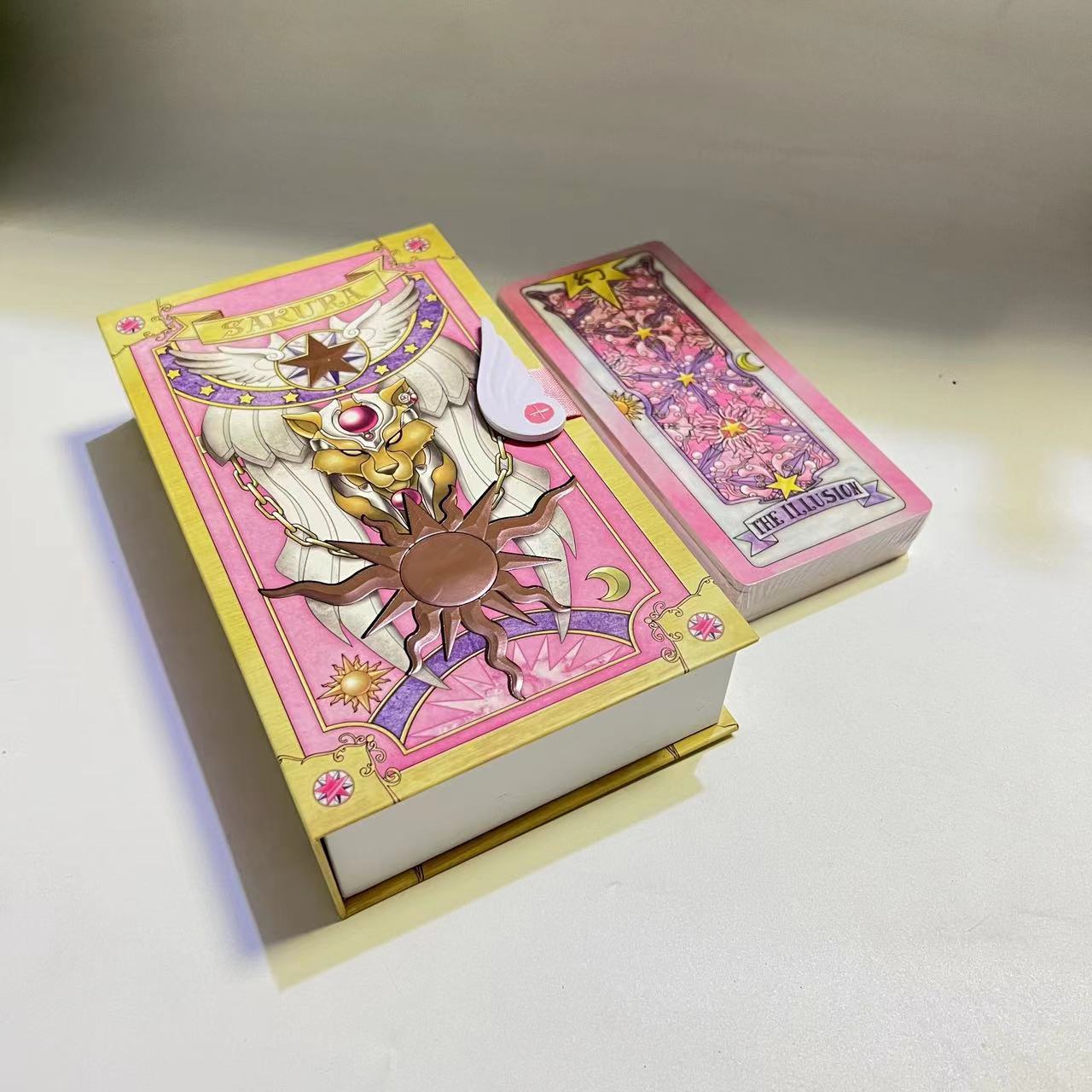 Tianyi 1 Unisex Card Captor Sakura Clow Card 60Pcs 1 Set Card Captor Sakura Clow Cards Cosplay Deluxe Edition Anime Prop Gift Toy Gift Box