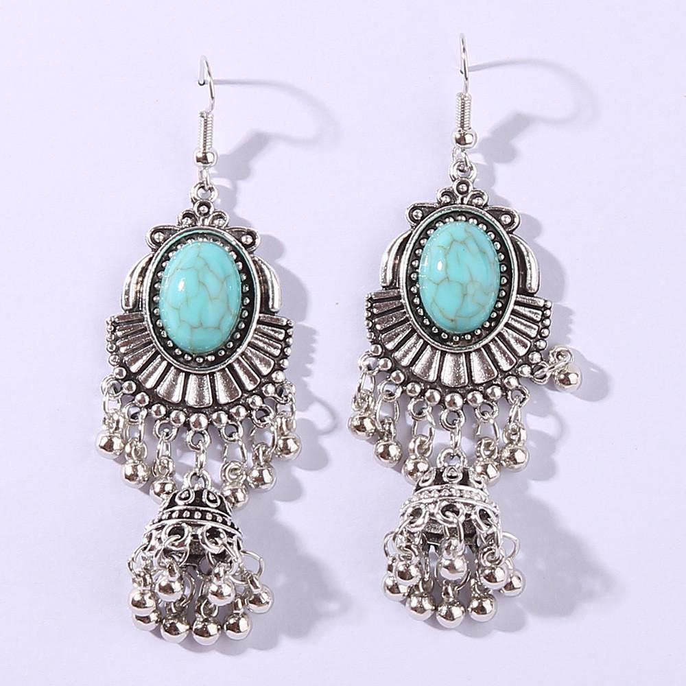 Boho Chic Drop Earrings With Electroplated Geometric Shape For Female Fashion