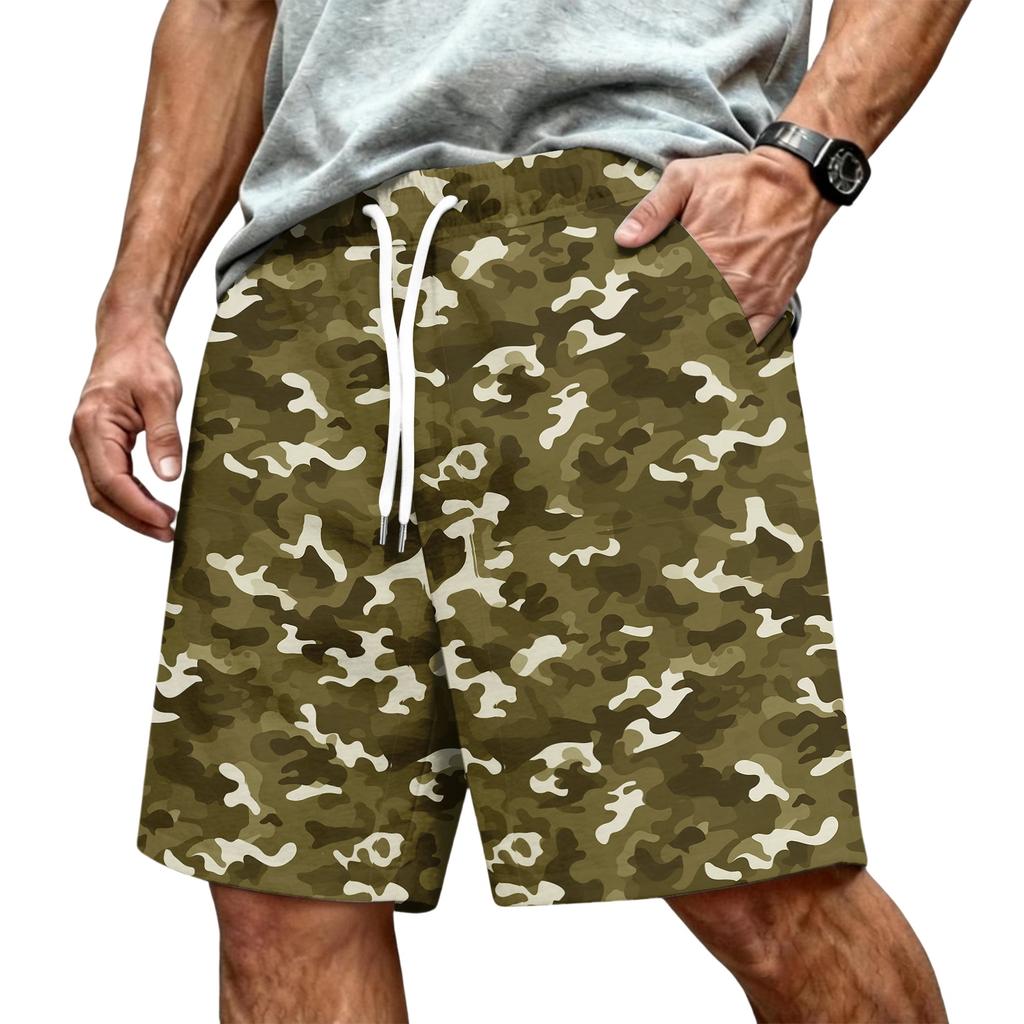 Men's Athletic Shorts with Elastic Drawstring Waist - Lightweight Summer Workout Shorts for Running, Gym, Training, and Sports
