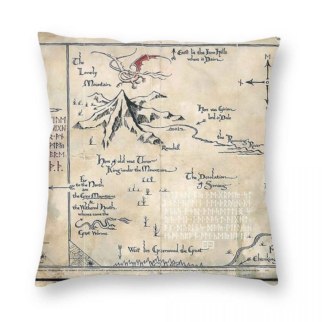 Lonely Mountain Smaug Square Pillowcase Polyester Linen Velvet Printed Zip Decorative Throw Pillow Case Home Cushion Cover