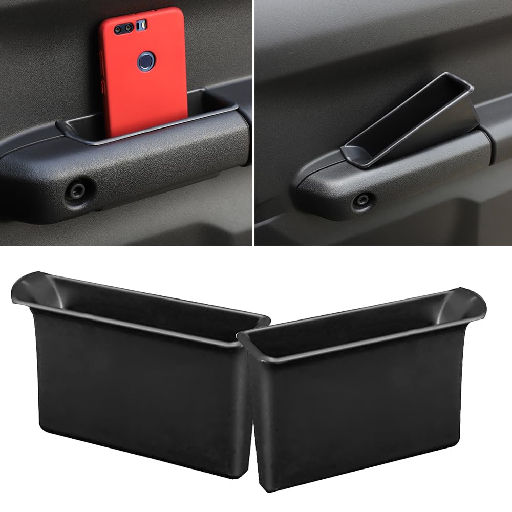 

YOCTM Карман на дверную ручку, Suzuki Jimny JB64 JB74 2019 2020 2021 2022 2023 Карман для хранения, Ящик для хранения, Лоток, Аксессуар чёрный