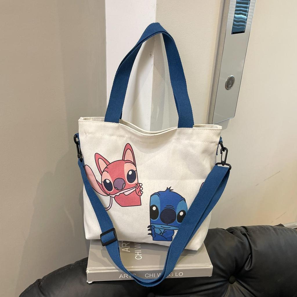 Large Capacity Cartoon Canvas Shoulder Tote for Women