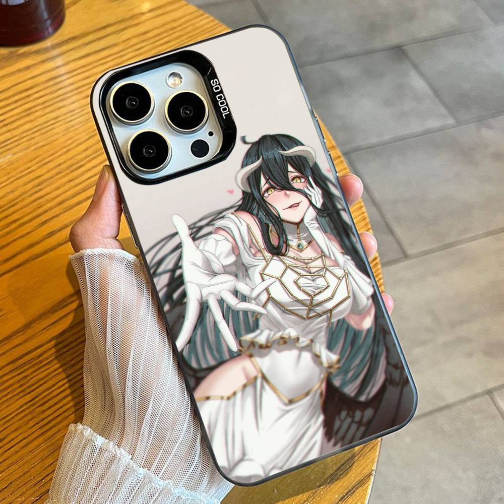 A-ALBEDO From Overlord-S Phone Case For iPhone 16 17 15 14 12 13 Pro Max Black Candy Matte Shockproof Cover