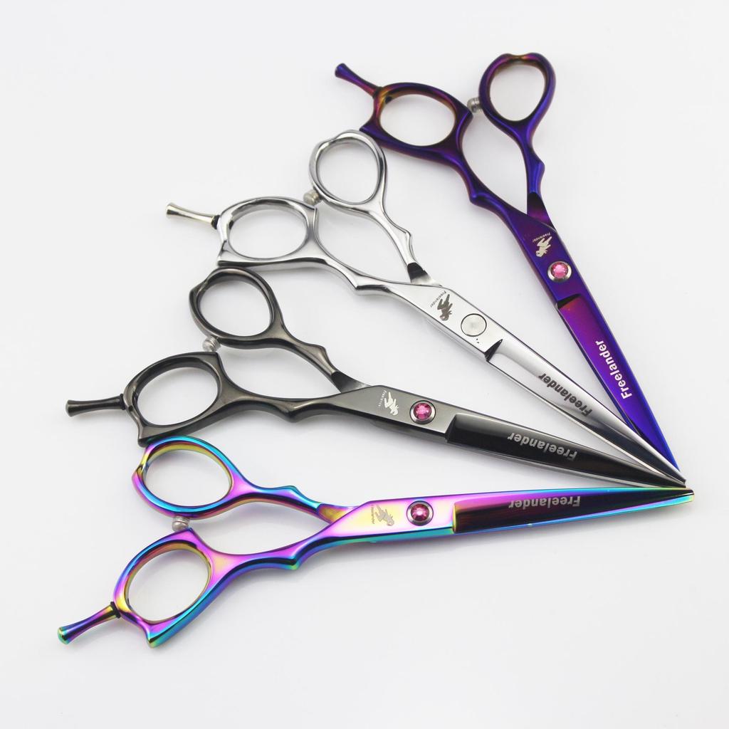 6.0-Inch Multicolor Hairdressing Scissor Set: Straight & Tooth Scissors
