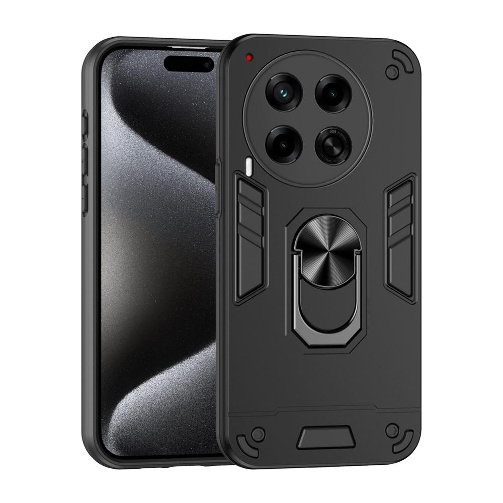 KEYSION Stoßfeste Armor-Hülle für TECNO Camon 30 4G 5G Silikon+PC Kameraschutz Ringständer Handyhülle für Camon 30 Pro 5G