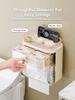 Bathroom Tissue Box Wall Mounted Non Perforated Magnetic Suction Cover Tissue Box Storage Rack Water Ripple Storage Box