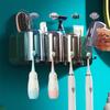 Wall-Mounted No-Punch Toothbrush & Rinsing Cup Set