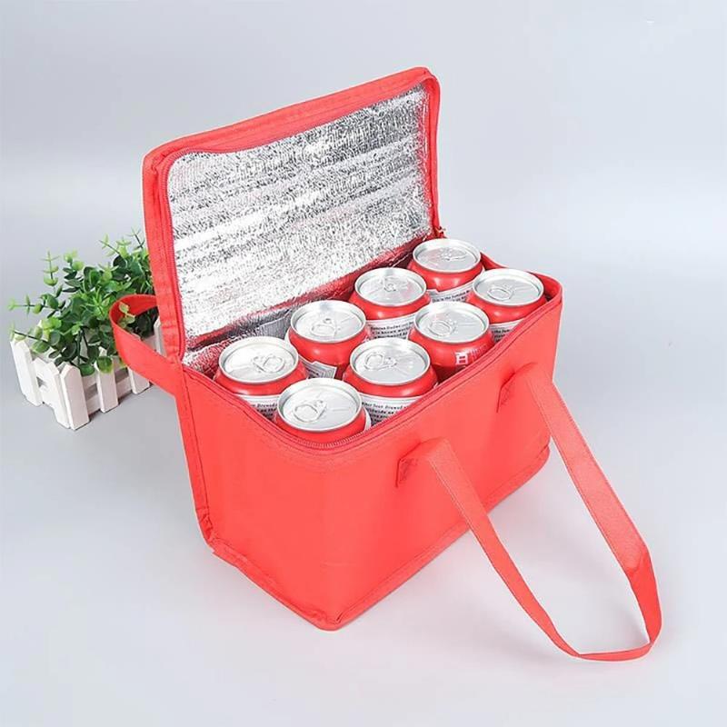 Folding Portable Lunch Cooler Bag Insulated Food Thermal Carrier Picnic Ice Pack Drink Beer Delivery Bag