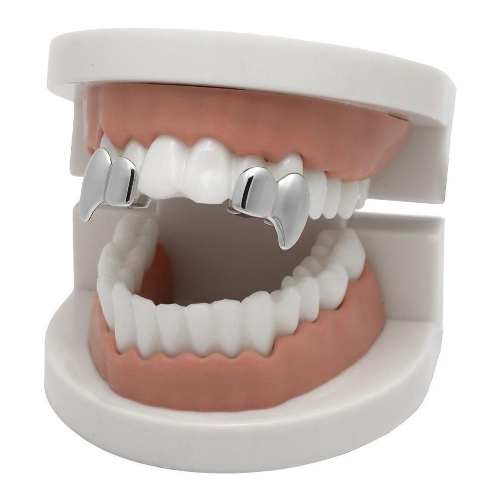 Fashion Body Jewelry Glossy Teeth Caps Halloween Cosplay Tooth Decoration DIY Double Fangs Punk Hip Hop Unisex Tiger Teeth