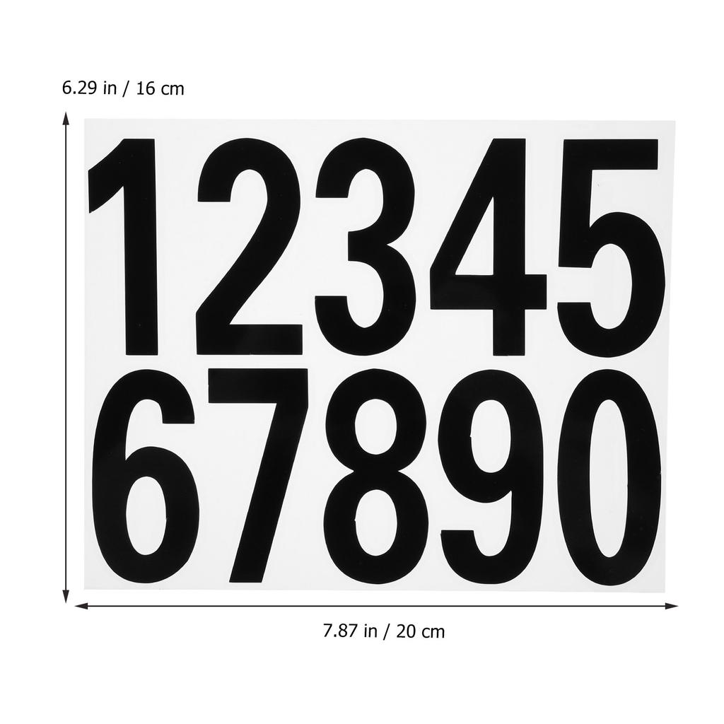 4Sets Number Reflective Sticker Decal Waterproof Pet for Mailbox Door Window Car Address Number Alert Safety Label