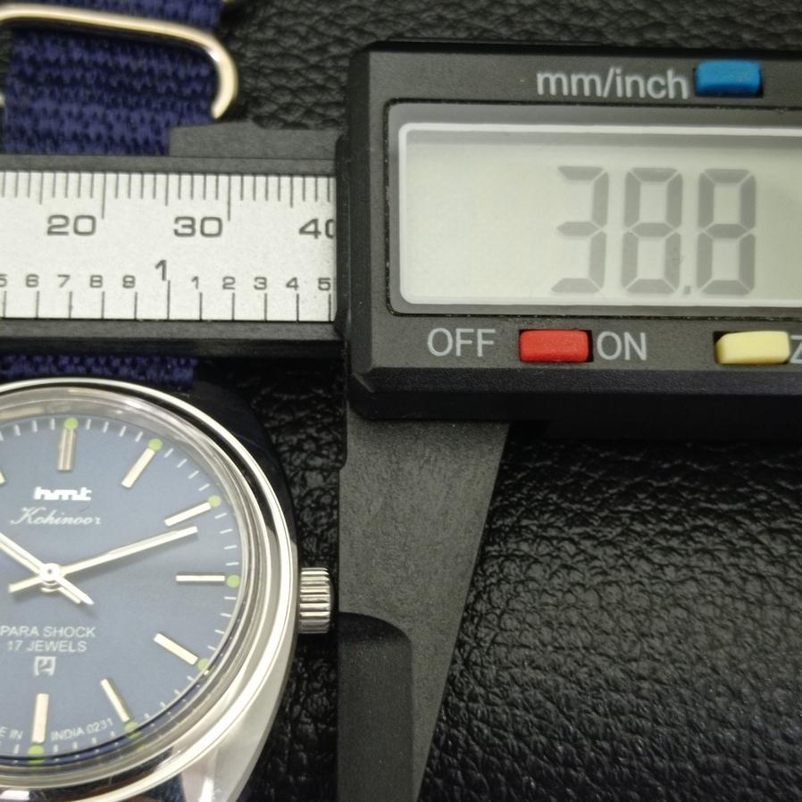 AUTHENTIC HMT HAND-WINDING MENS BLUE DIAL WRIST WATCH A426476-2