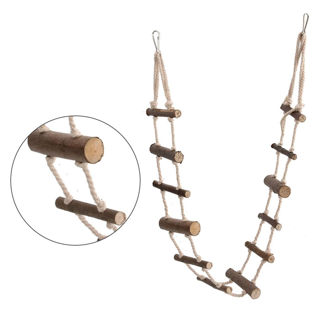Pet Hamster Soft Long Climbing Rope Ladder Parrot Squirrel Suspension Bridge for Birds Toy