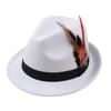 Dress Up Feather Decors Fedora Hat Fedora Hat Bucket Hat Retro Topper Hat  Costume Accessories