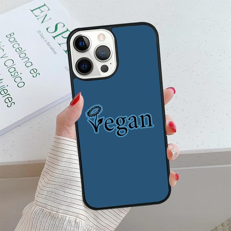 Vegan Vegetarian Phone Case Cover For iPhone 17 Air 15 16 16e 14 13 Pro Coque 12 11 Pro Max For Apple PLUS Fundas