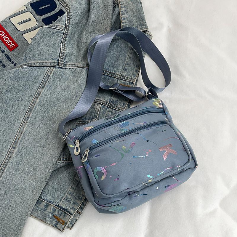 Fashionable Messenger Bag Lightweight Casual Design Spacious New Stylish Commuter Shoulder Bag синий