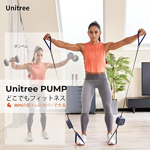 Unitree PUMP Pro Smart Pocket Gym [Authentic, Certified to Japanese Standards] App Connectivity, Adjustable Traction Force, Electric Dumbbells, Muscle