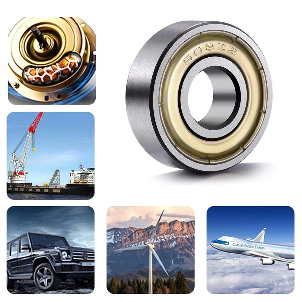 10/20/40Pcs Ball Bearings 608ZZ 623ZZ 626ZZ 688ZZ 685ZZ 607ZZ 6900ZZ Deep Groove Miniature Bearings Replacement for Skateboard