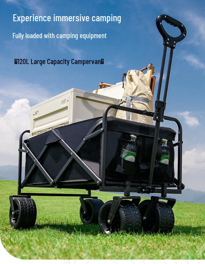 Portable Foldable Outdoor Camping and Shopping Cart with Large Capacity
