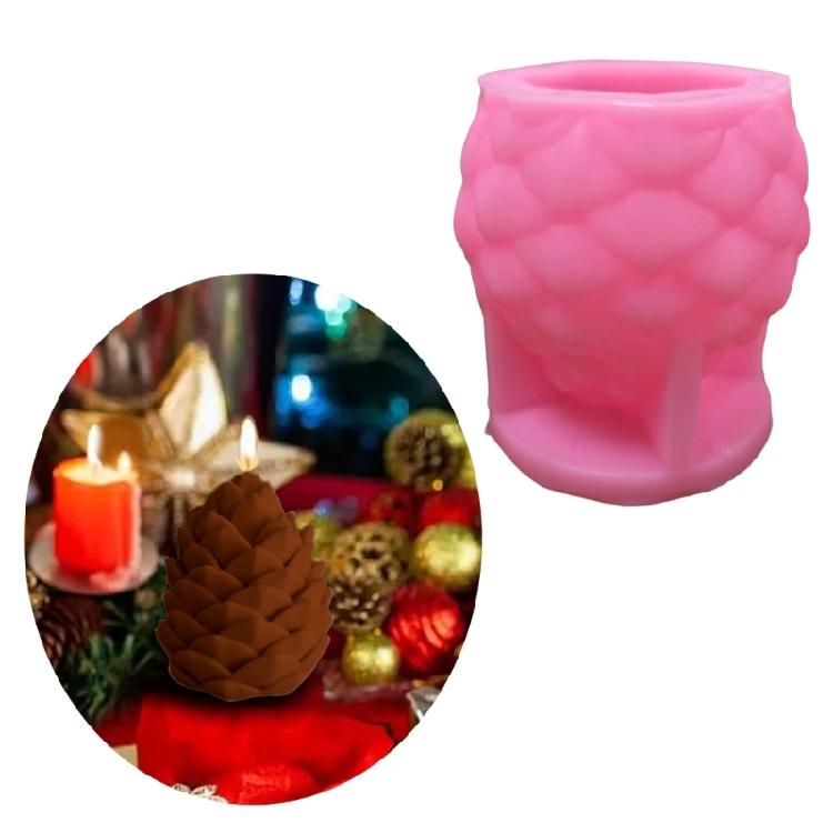 Pinecone Shaped Candle Silicones Molds for Gypsum Decorations Epoxy Resin Casting Craft Project
