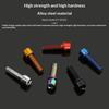 6Pcs Bike Handle Bar Stem Riser Bottle Holder Bolts M5*18Mm Titanium-Plated Colorful Steel Bicycle Handlebar Screws