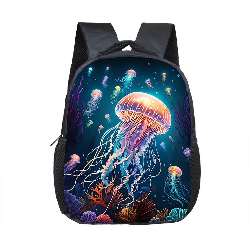 Dolphin / Turtle / Octopus/ Starfish Print Backpack for Children Marine Organism Schoolbags Toddler Kindergarten Daypack Bookbag