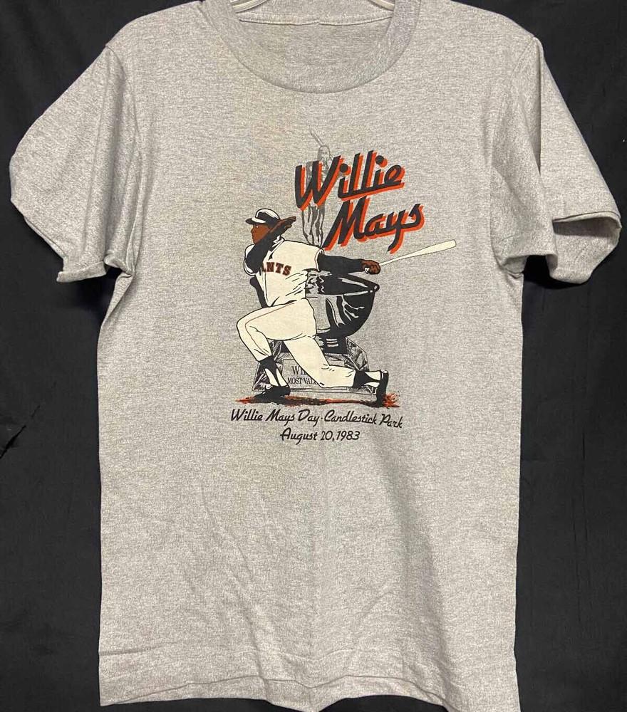 WILLIE MAYS DAY CANDLESTICK PARK 1983 Shirt Sport Gray Unisex S-5XL Unisex T-Shirt XXXXL