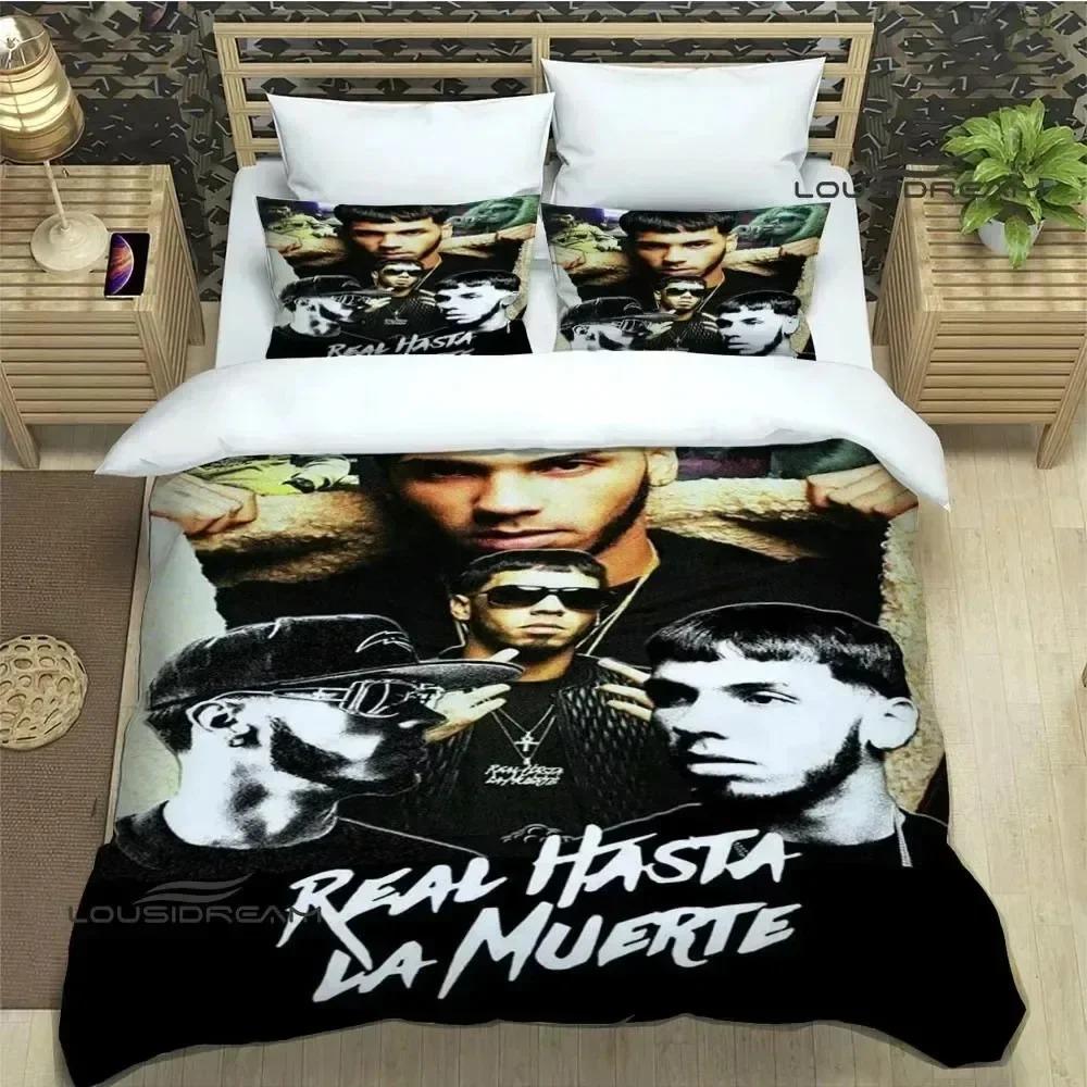 Comforter Rapper Anuel Aa Printed Bedding Sets Exquisite Bed Supplies Set Bed Comforter Set Bedding Set Luxury Birthday Gift