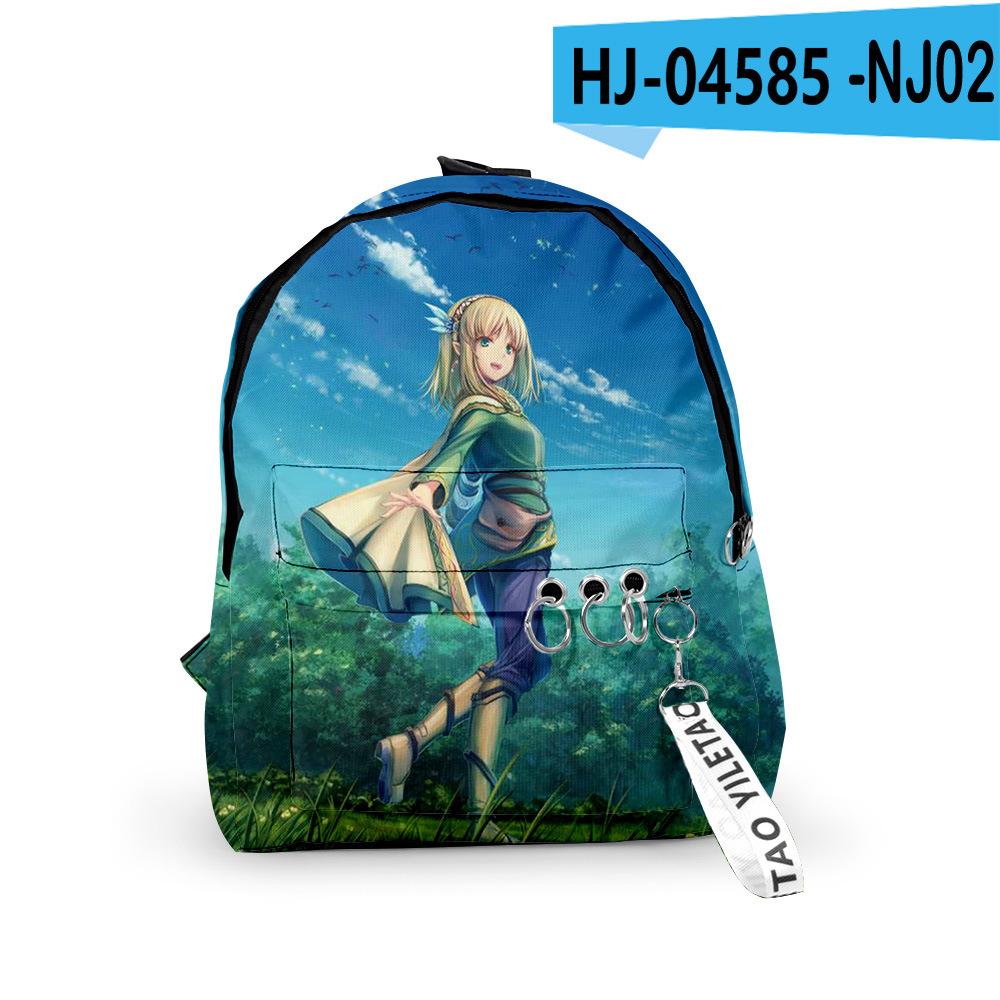 Classic Popular WORLD OF LEADALE Backpacks Boys/Girls School Bags 3D Print Keychains Oxford Waterproof Cute Small Backpacks