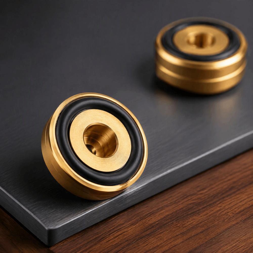 Gold Cutting Board Feet 40 * 10mm Amplifier Feet Durable Anti Vibration Feet Kitchen Blocks