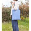 Tomo Corporation Striped Block Print Tote Bag, Yellow, Women's, A4 Size, Vertical, 32x38cm, 11725-750-509