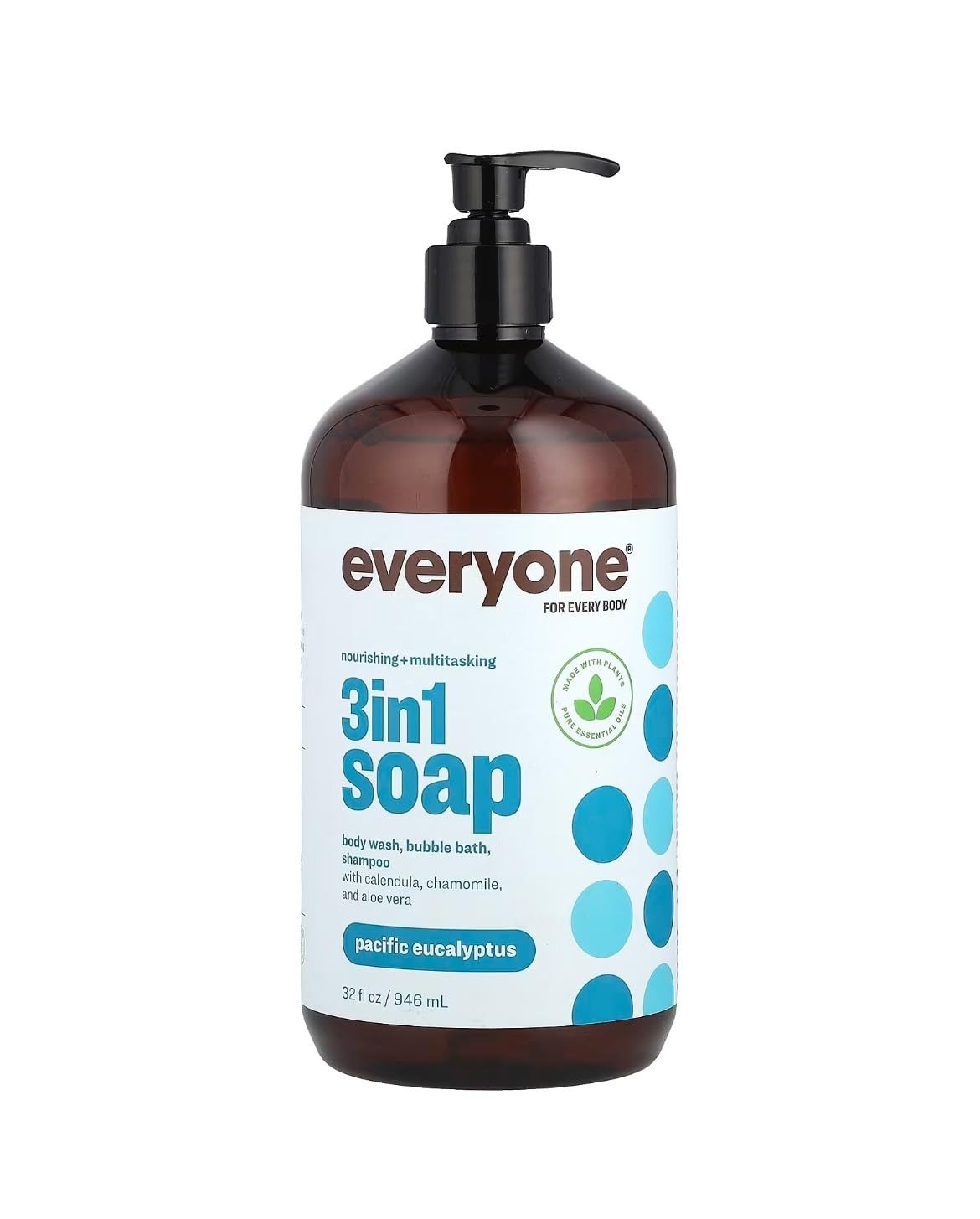 Everyone 3-in-1 Soap All-in-One Shampoo (Body Wash, Bubble Bath, Shampoo) Pacific Eucalyptus 946ml [Product]